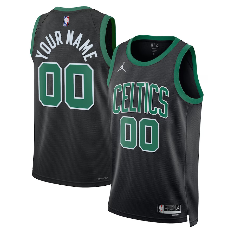 Boston Celtics #00 Custom Black 2023-2024 Statement Editon Swingman Jersey 24A21E0A
